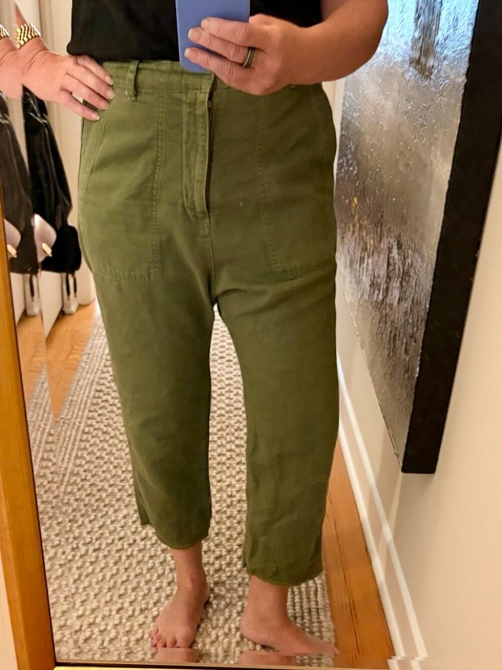 Nili Lotan Drop Crotch Luna Pant Size 4 Green